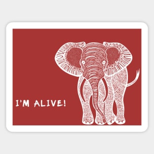 Elephant - I'm Alive! Sticker